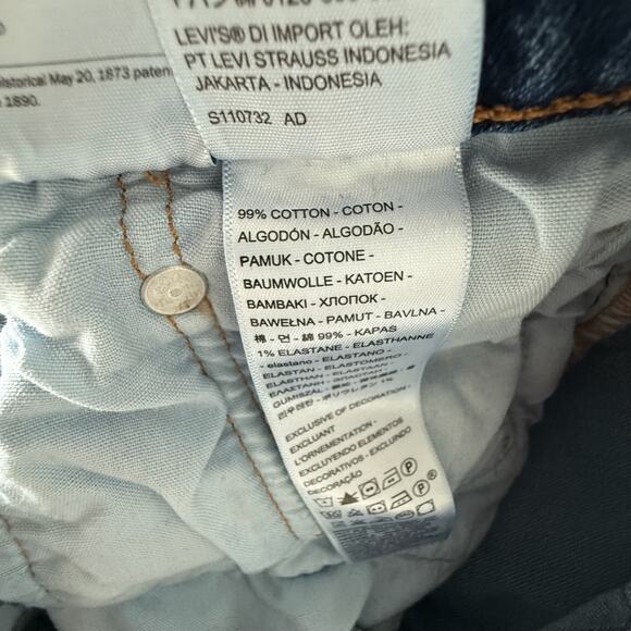 Levi’s 501 Button Fly Jeans W27 L32 High Rise Rigid Classic Blue Denim - Picture 6 of 7